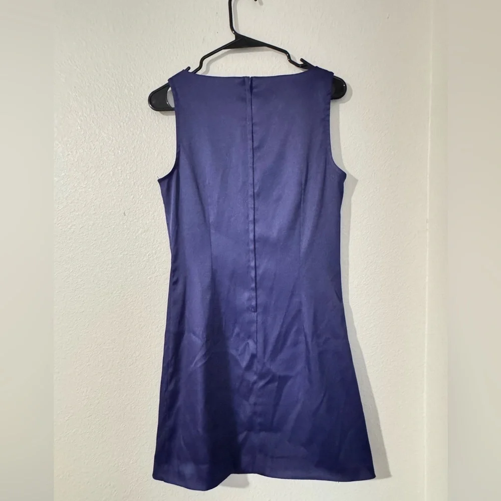 Vintage 90s Y2K Navy Blue Sleeveless Dress Size 9